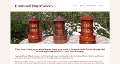Desktop Screenshot of heartwoodprayerwheels.com